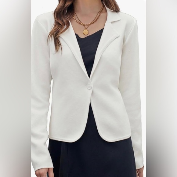 GRACE KARIN Blazers Sweater Cropped Knit Blazer Jacket for Women S - Picture 1 of 3